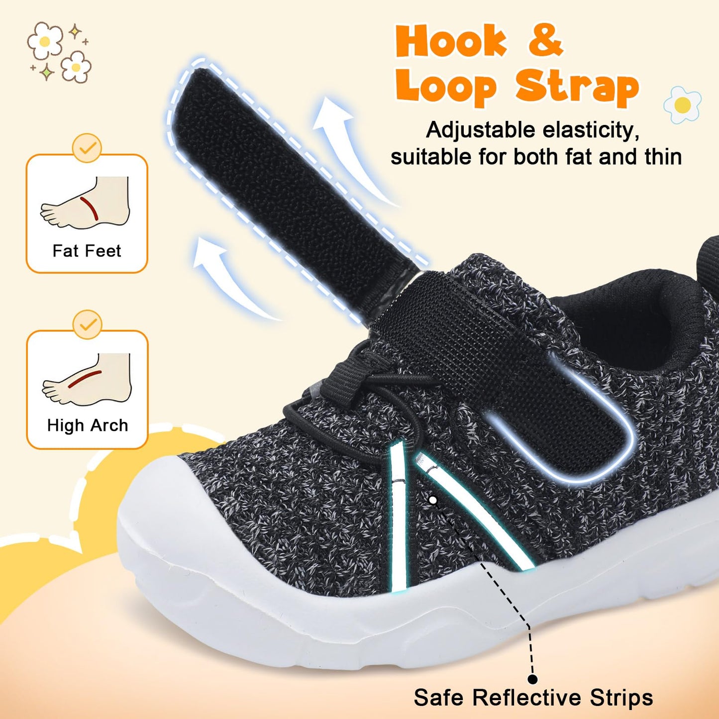 Toddler Sneakers Wide Toddler Shoes Boys Girls Tennis Shoes