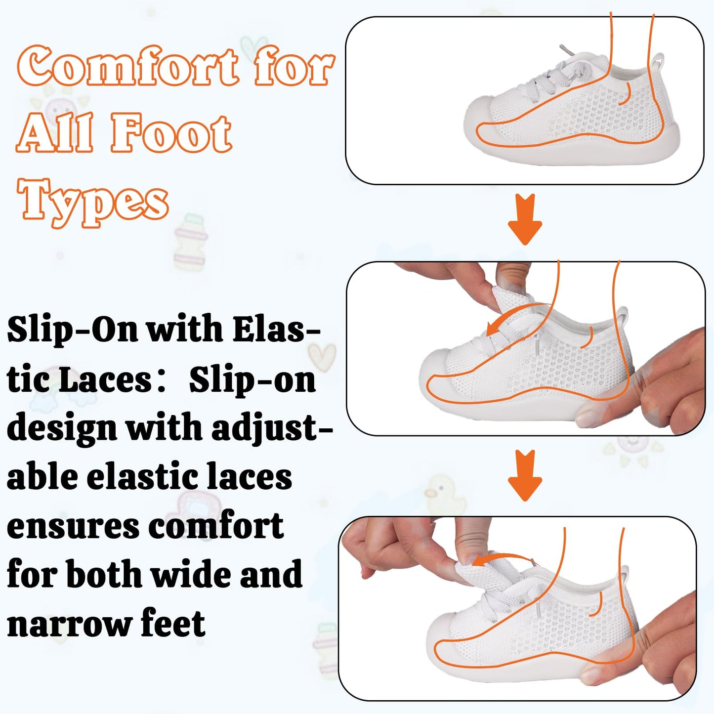 Baby Girl&Boy Toddler First Walking Shoes Barefoot Slip On Wide Toe Box Shoes