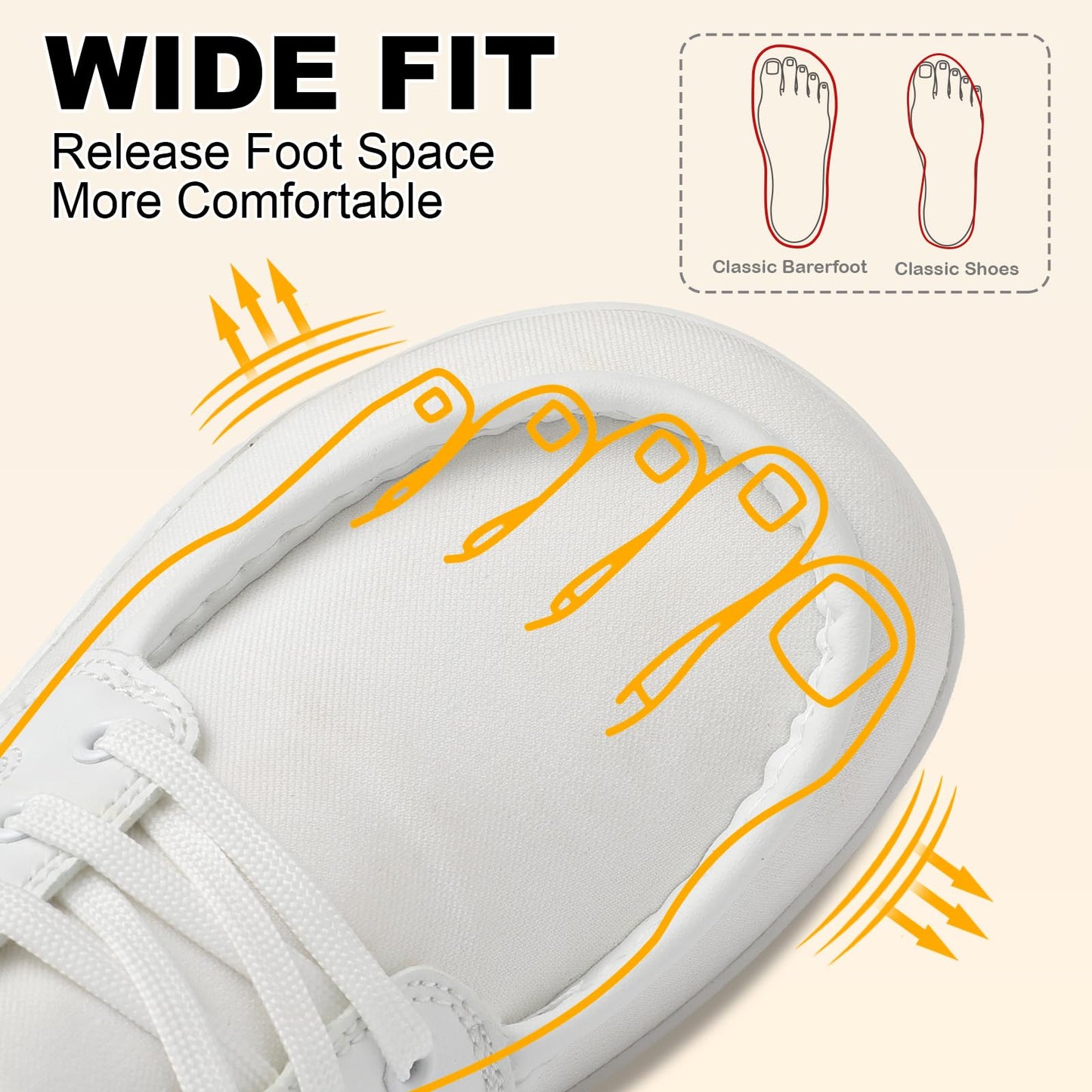 Womens Walking Shoes Barefoot Running Shoes Wide Toe Zero Drop Tennis Sneakers