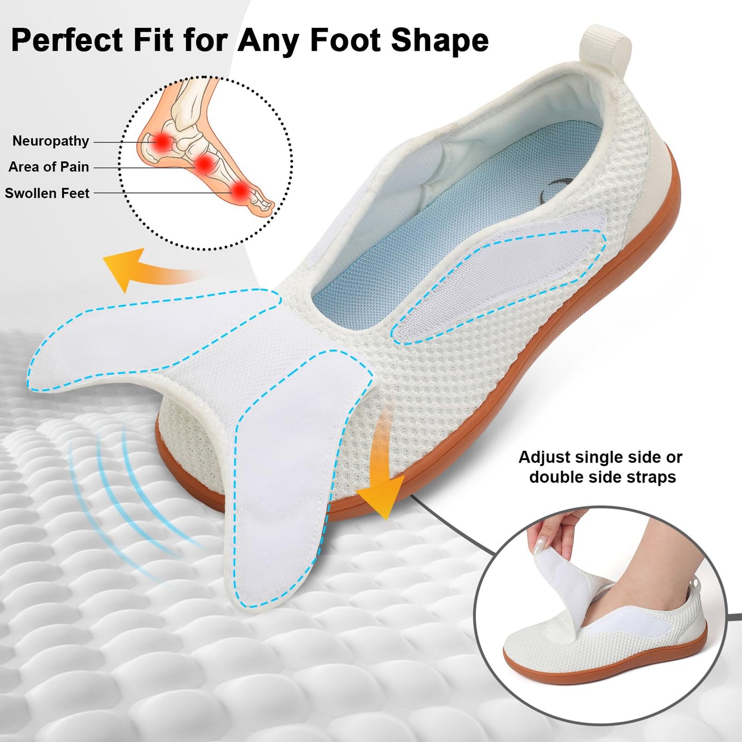 Womens Walking Shoes Comfortable Wide Diabetic Shoes