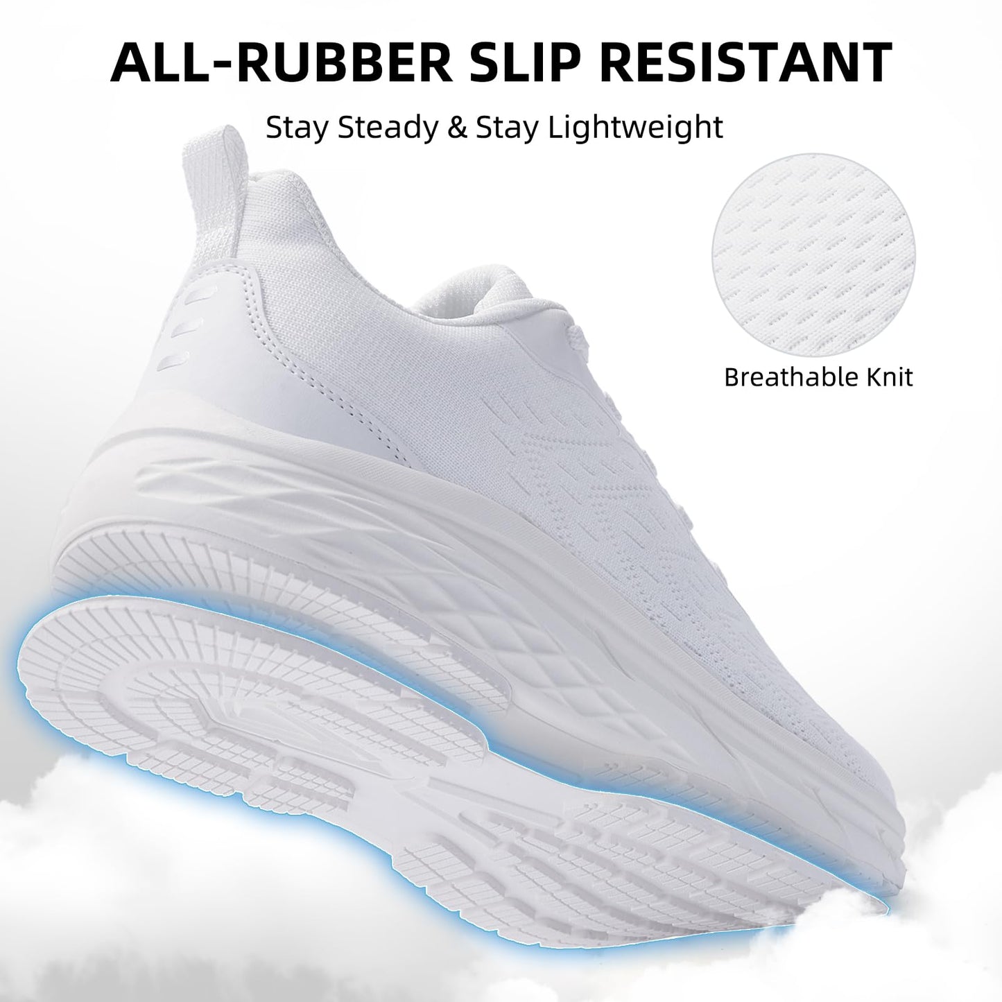 Wide Toe Box Shoes for Men - Wide Width Walking Shoes Comfortable Athletic Running Tennis