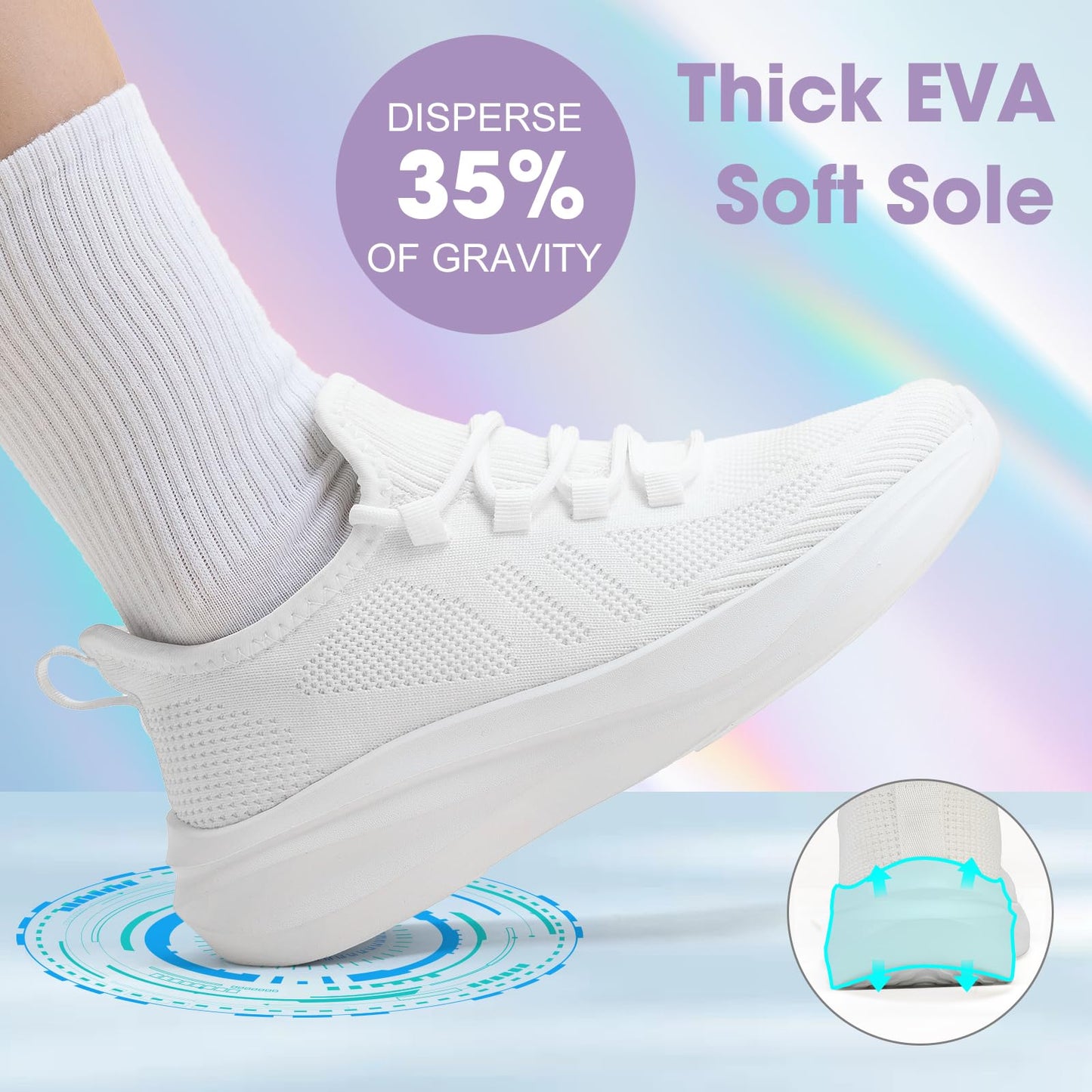 ZOVE Wide Toe Box Shoes Women Extra Wide Width Tennis Sneakers