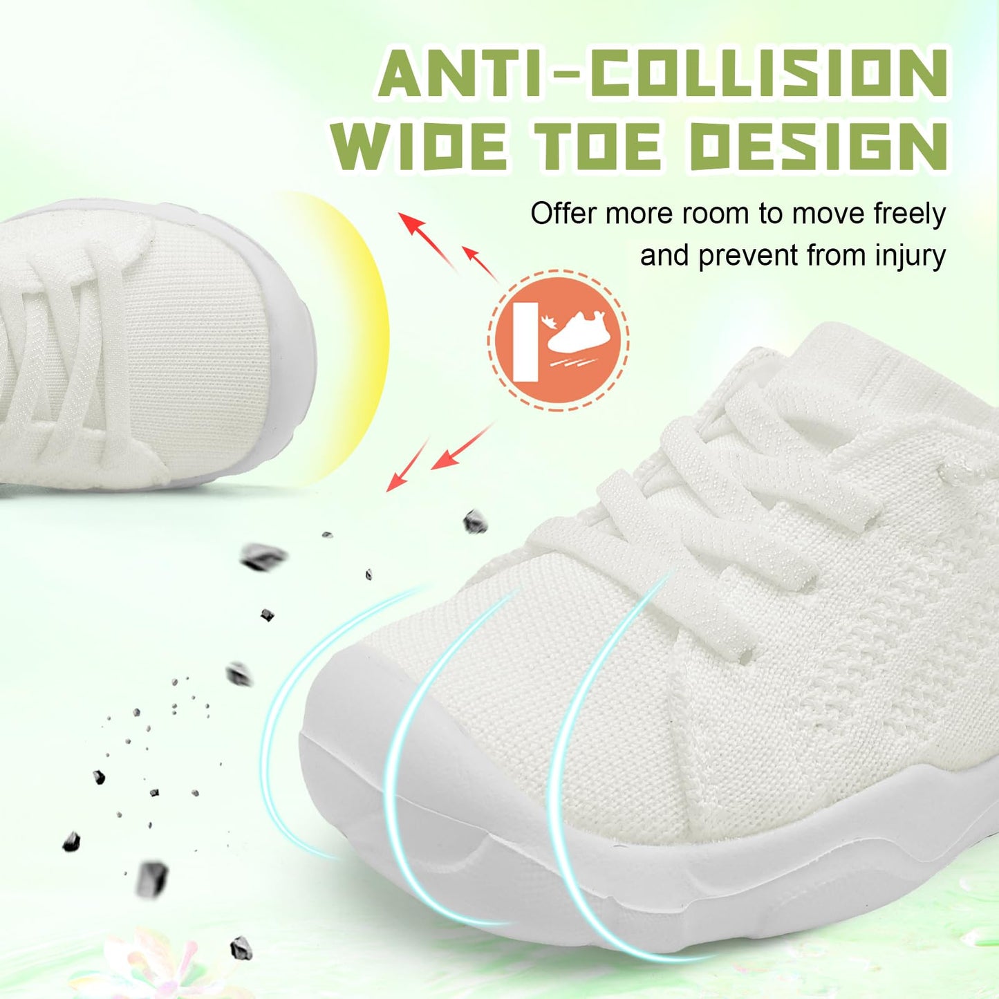 Toddler Shoes for Boys Girls Slip on Sneakers Wide Toe Walking Shoes