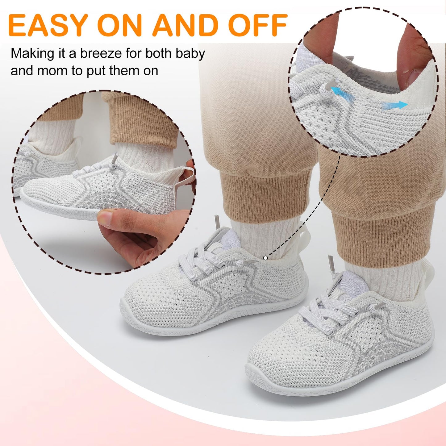 Toddler Barefoot Boys Girls Tennis Shoes