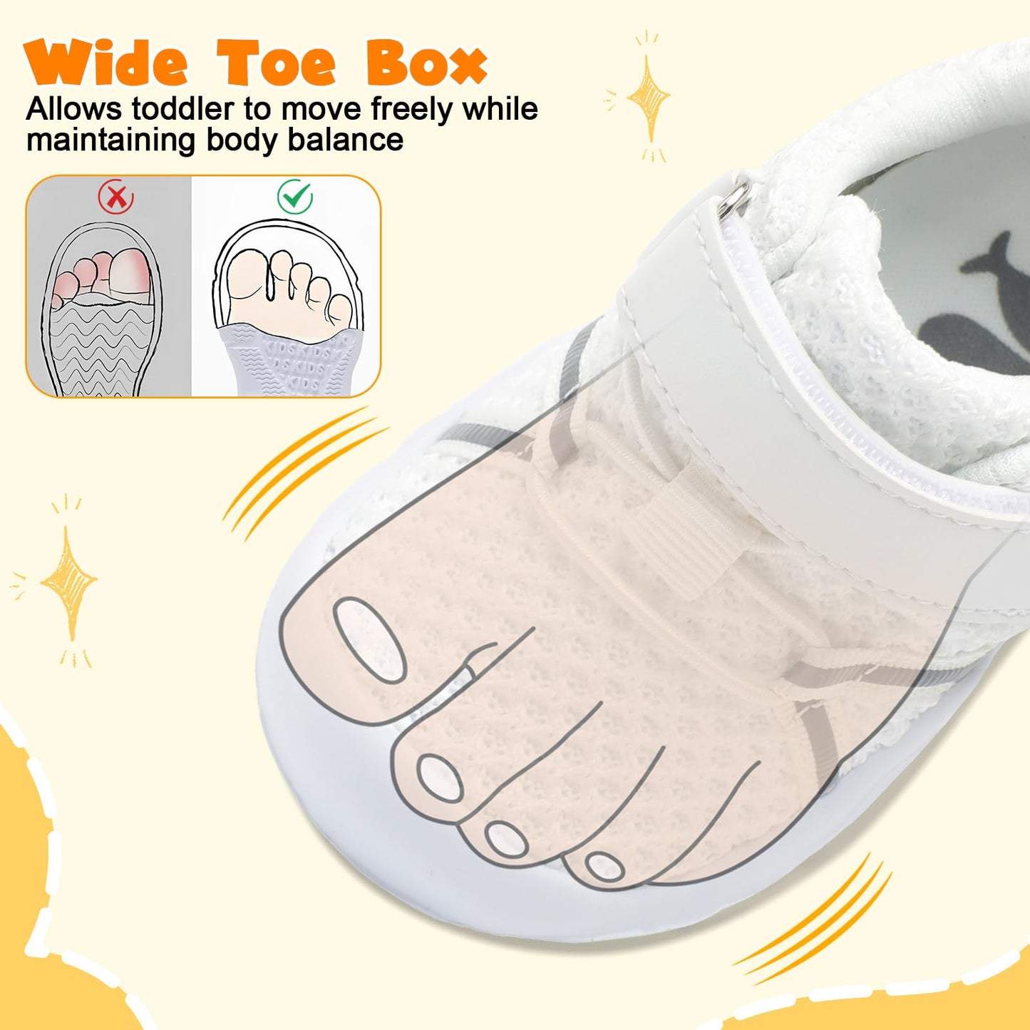 Toddler Sneakers Wide Toddler Shoes Boys Girls Tennis Shoes