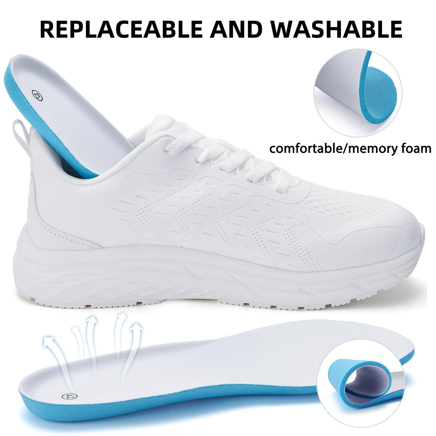 Wide Toe Box Shoes for Men - Wide Width Walking Shoes Comfortable Athletic Running Tennis