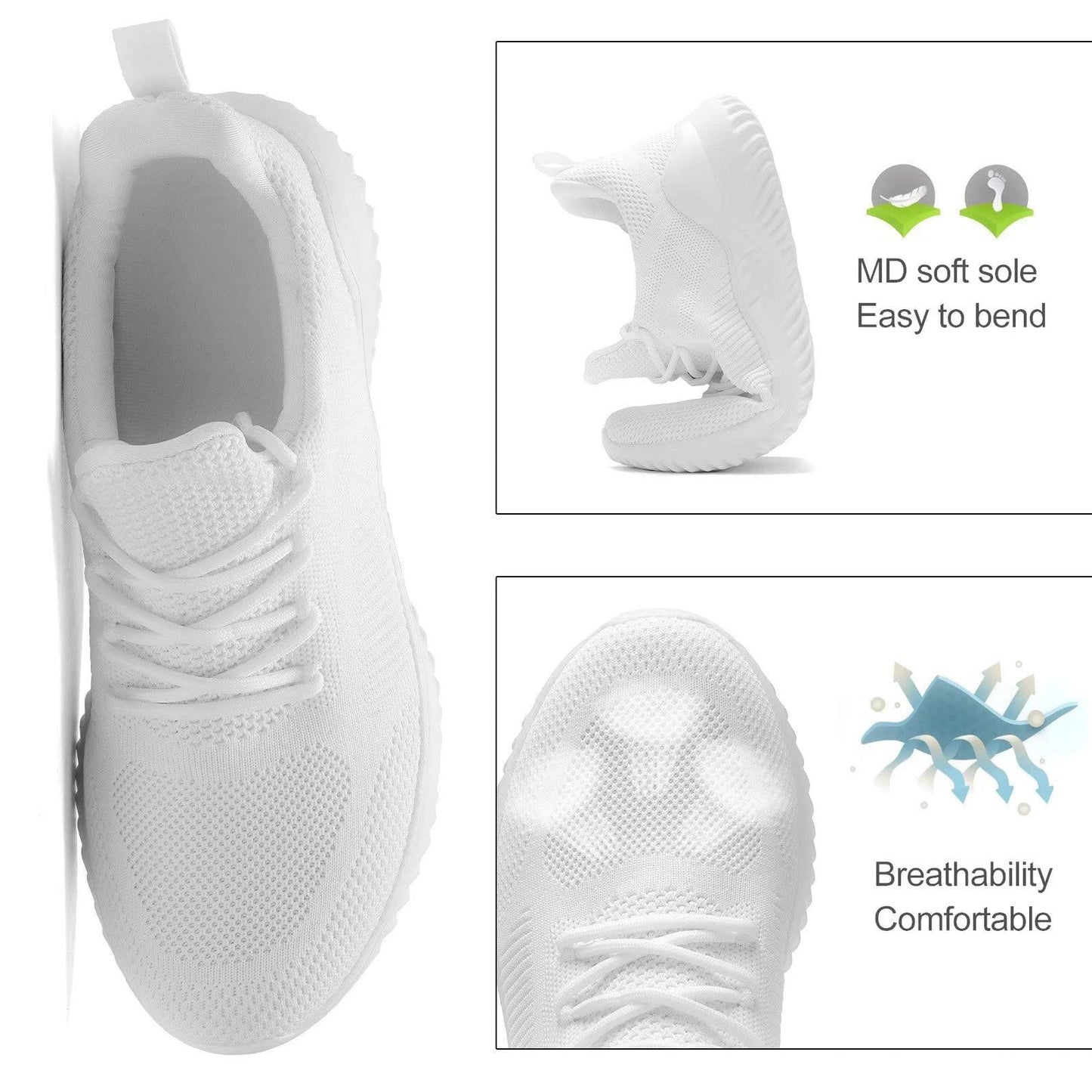 Non Slip Running Shoes Ultra Light Breathable Casual Walking Shoes