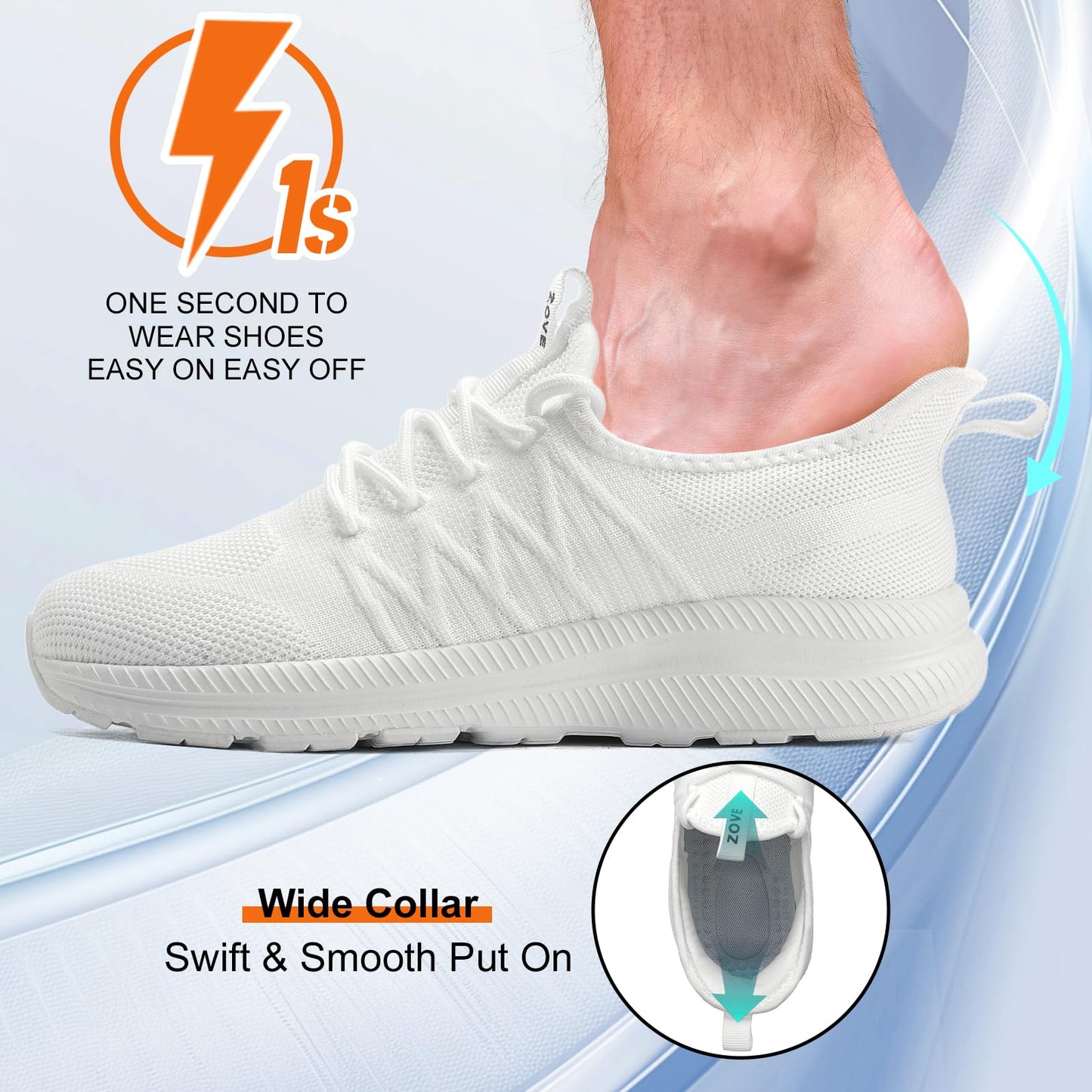 Wide Toe Box Shoes for Men Extra Wide Width Sneakers Non-Slip Ultra Light Wide Tennis Running Shoes