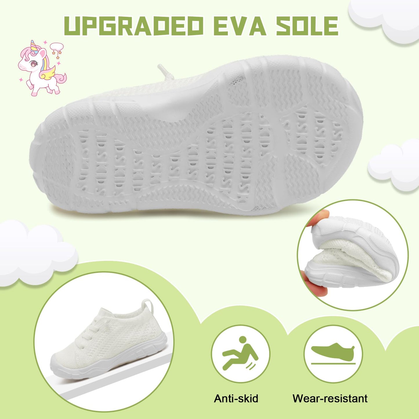 Toddler Shoes for Boys Girls Slip on Sneakers Wide Toe Walking Shoes