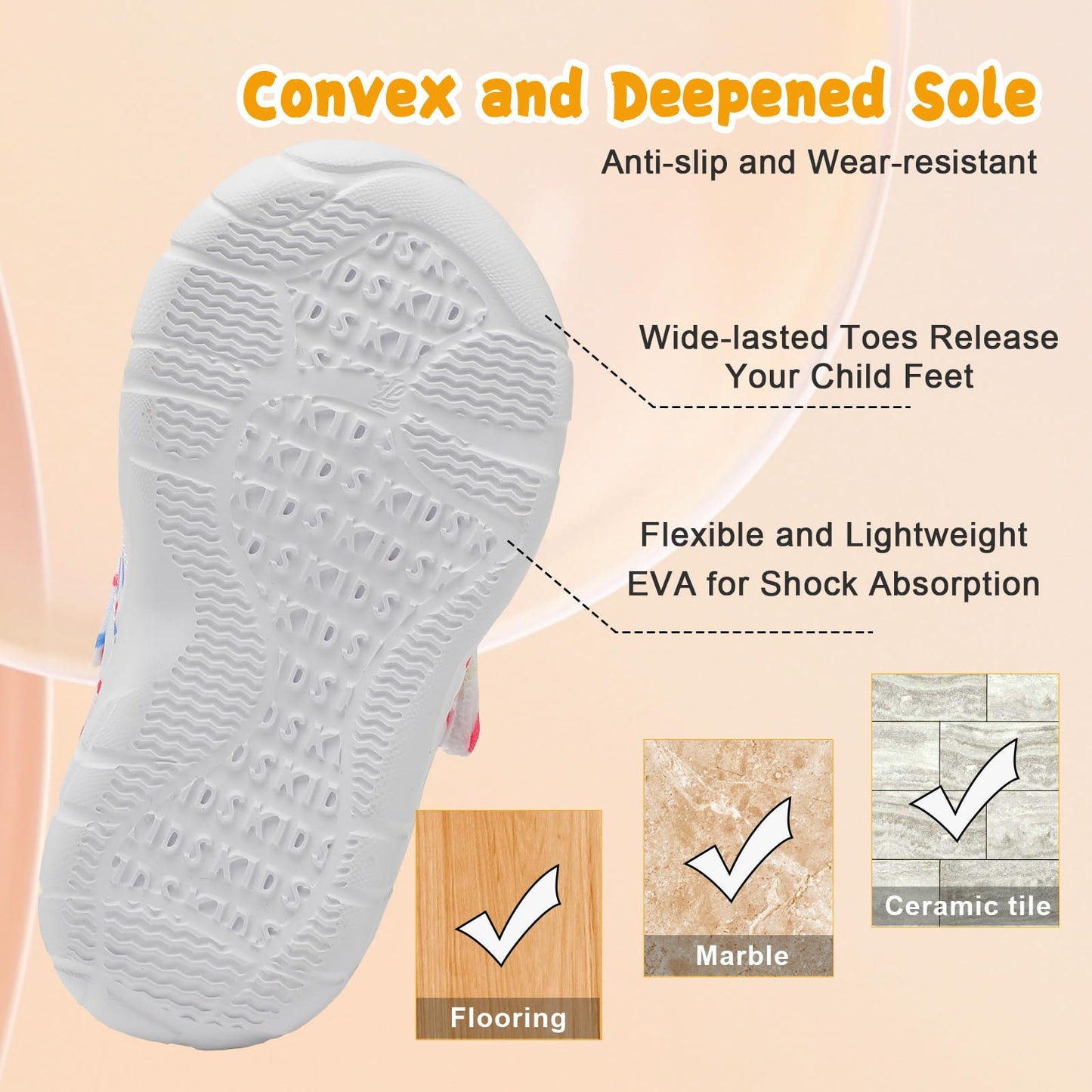 Kids Canvas Shoes Running Shoes for Girls Boys Wide Toe Box Barefoot Toddler Sneakers