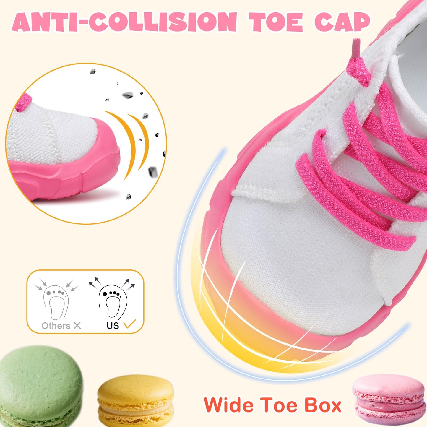Toddler Shoes Girls Boys Wide Barefoot Shoes Kids Breathable Sneakers Slip on Tennis Shoe Lightweight Sneakers