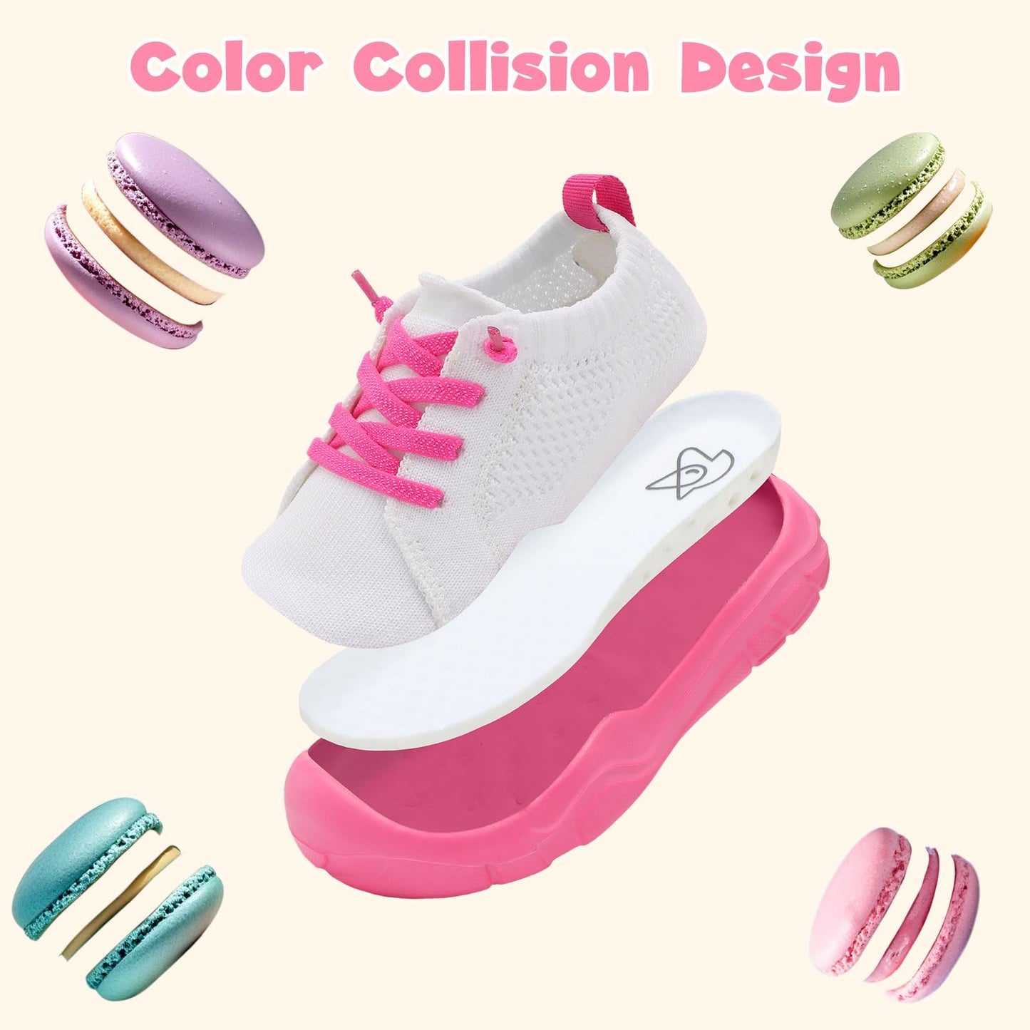 Toddler Shoes Girls Boys Wide Barefoot Shoes Kids Breathable Sneakers Slip on Tennis Shoe Lightweight Sneakers