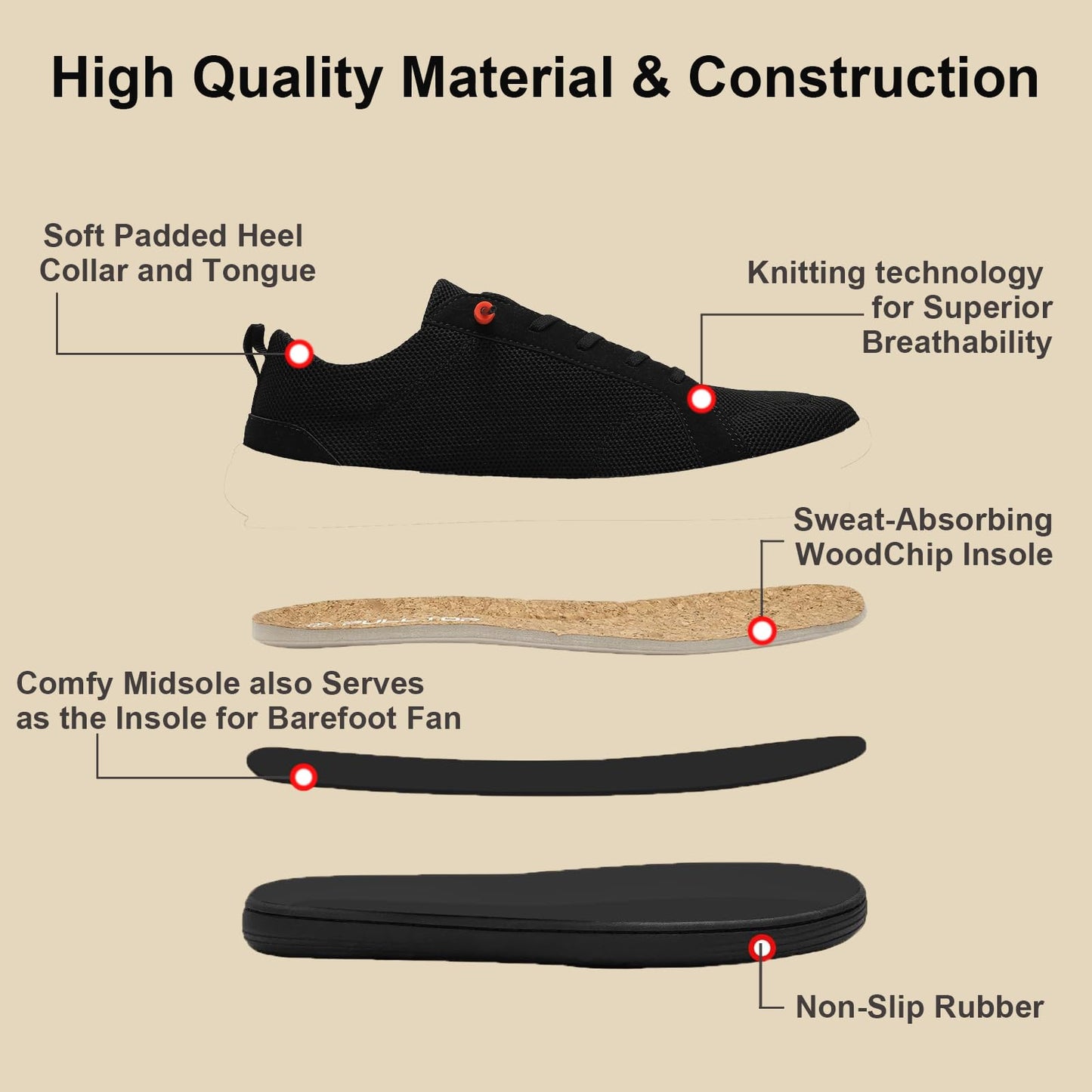 Men's Barefoot Wide Toe Box Shoes