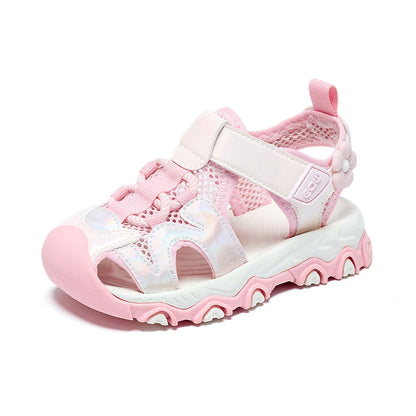 Lightweight Girls Outdoor Sandals, Non-Slip, Closed Toe for Summer