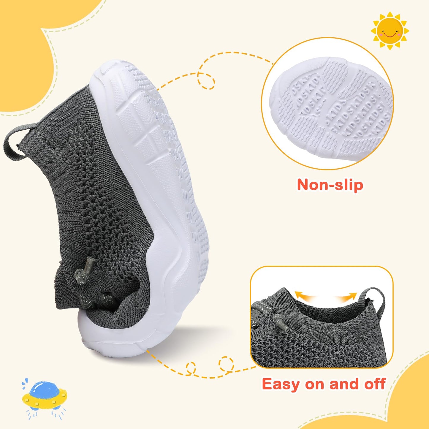 Toddler Shoes Boys Girls Barefoot Shoes Kids Breathable Sneakers