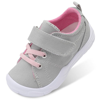 Kids Canvas Shoes Running Shoes for Girls Boys Wide Toe Box Barefoot Toddler Sneakers