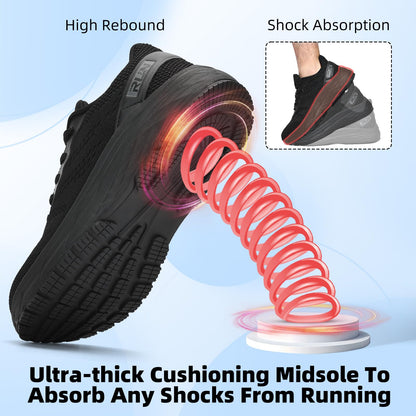 Wide Toe Box Shoes for Men Cushioned Road Running Shoe Non Slip Mens