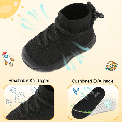Toddler Shoes High Top Sneakers for Boys Girls Barefoot Wide Walking Tennis Shoes