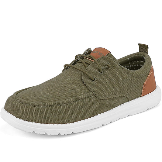 Mens Wide Canvas Loafers Slip on Big Size Walking Shoes
