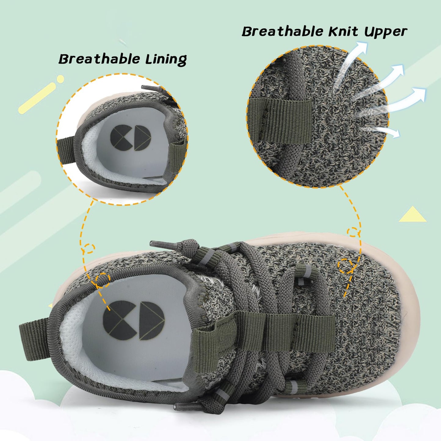 Toddler Shoes Boys Girls Barefoot Shoes Kids Breathable Walking Running Shoe