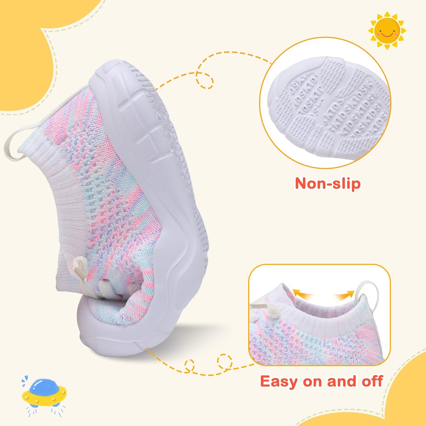 Toddler Shoes Boys Girls Barefoot Shoes Kids Breathable Sneakers
