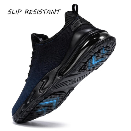 Mens Non Slip Work Shoes Slip On Water Resistant Walking Sneakers