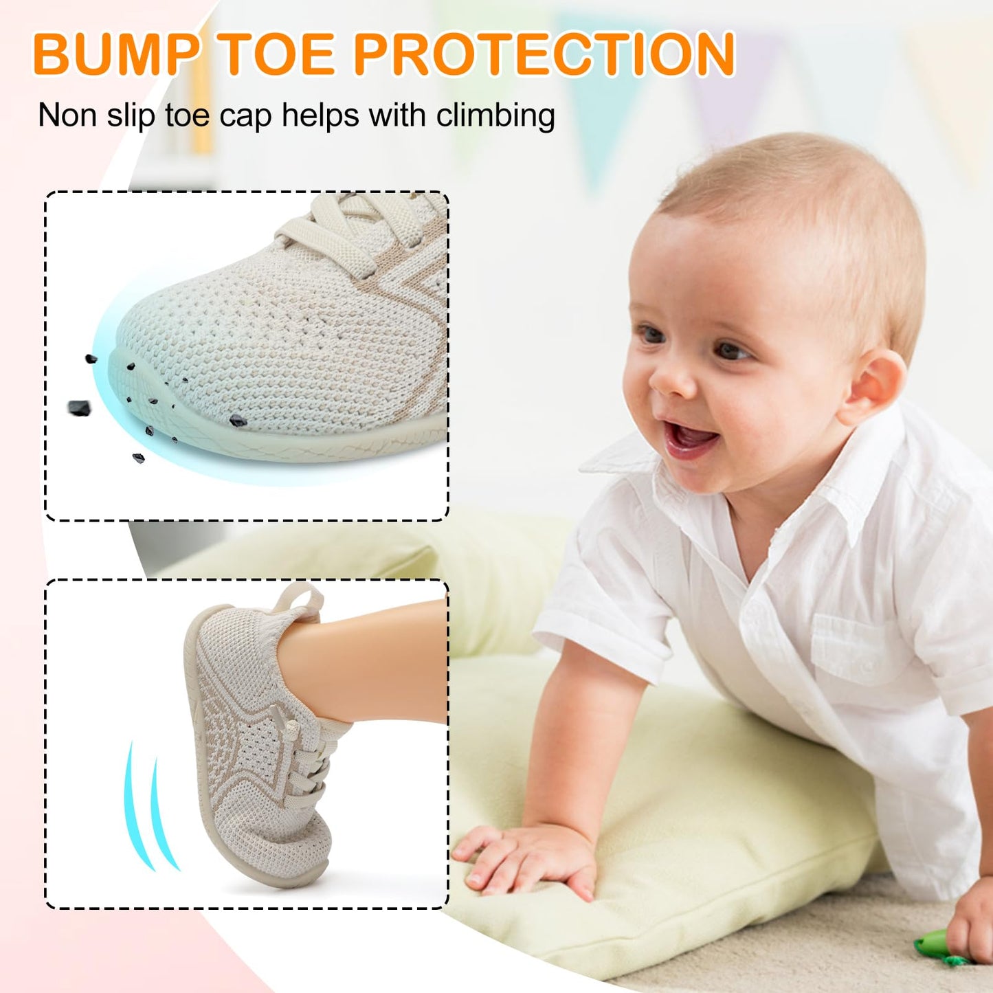 Toddler Barefoot Boys Girls Tennis Shoes