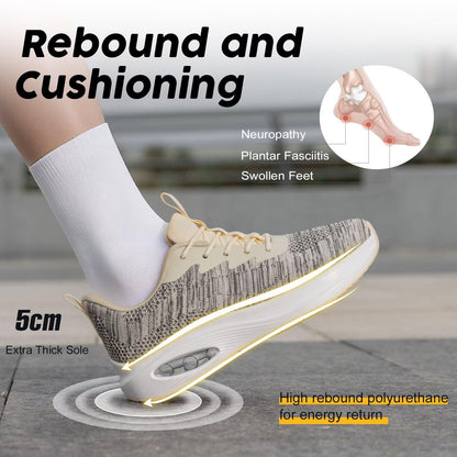 Wide Toe Box Shoes Women Air Cushion Road Running Shoes Extra Wide Width Sneakers