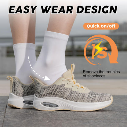 Wide Toe Box Shoes Women Air Cushion Road Running Shoes Extra Wide Width Sneakers