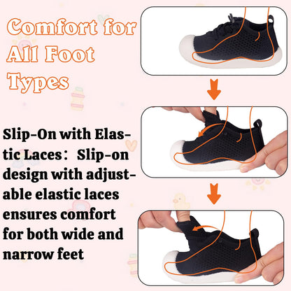 Baby Girl&Boy Toddler First Walking Shoes Barefoot Slip On Wide Toe Box Shoes