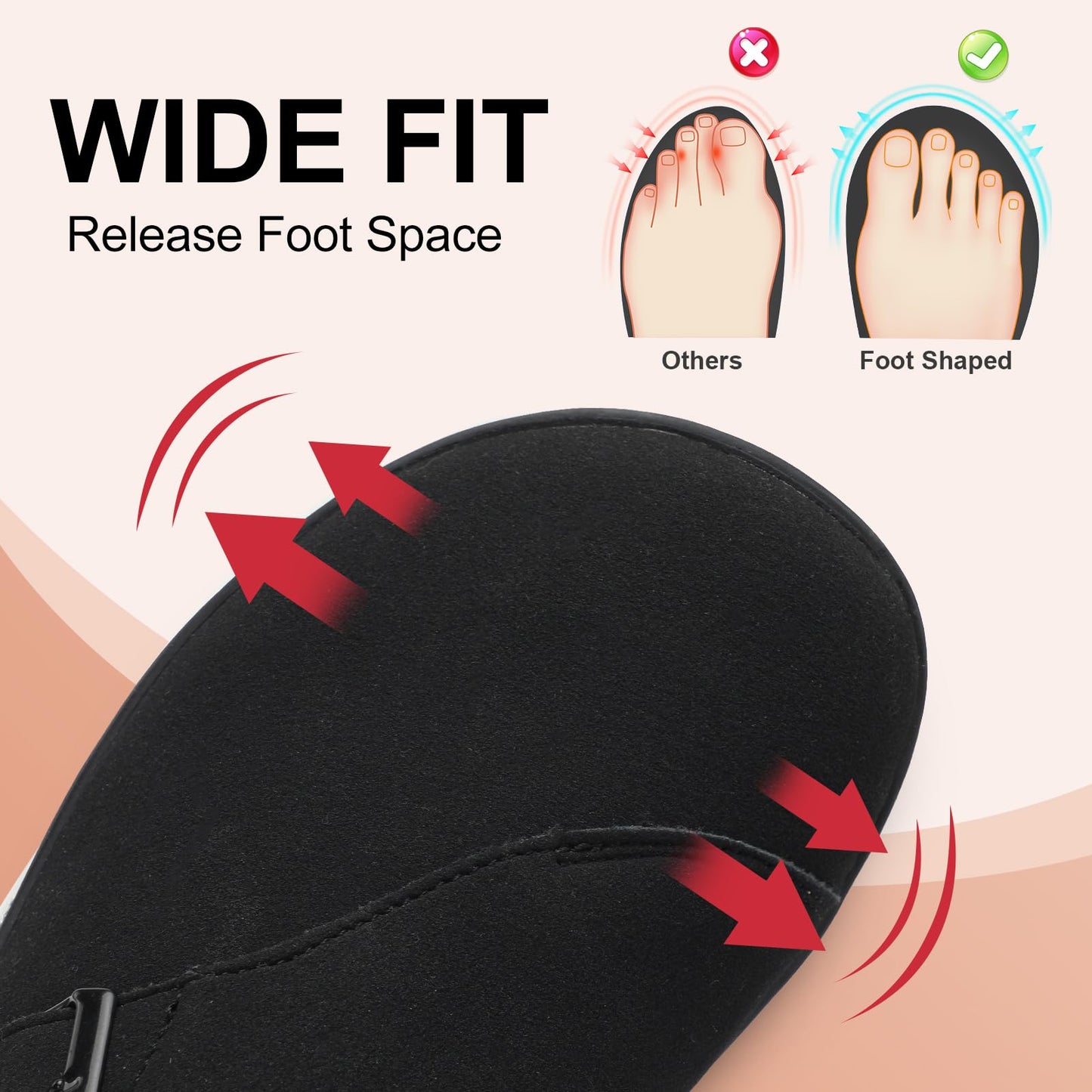 Womens Wide Clogs Adjustable Diabetic Mules Slip on Clog Slippers