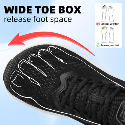 Wide Toe Box Shoes for Men Cushioned Road Running Shoe Non Slip Mens