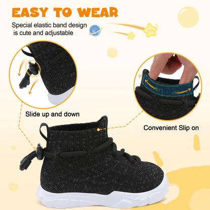 Toddler Shoes High Top Sneakers for Boys Girls Barefoot Wide Walking Tennis Shoes