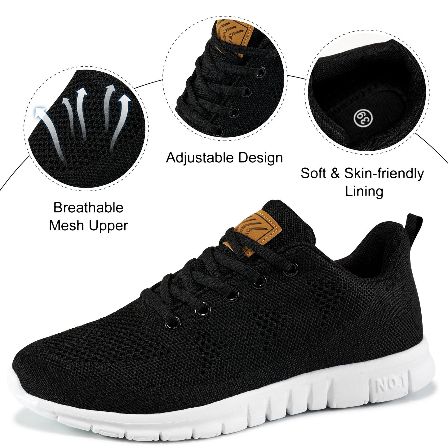 Womens Sneakers Tennis Shoes: Fashion Lightweight Non Slip Footwear for Running Walking Casual