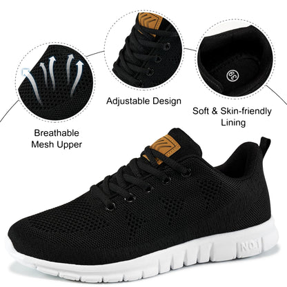 Womens Sneakers Tennis Shoes: Fashion Lightweight Non Slip Footwear for Running Walking Casual
