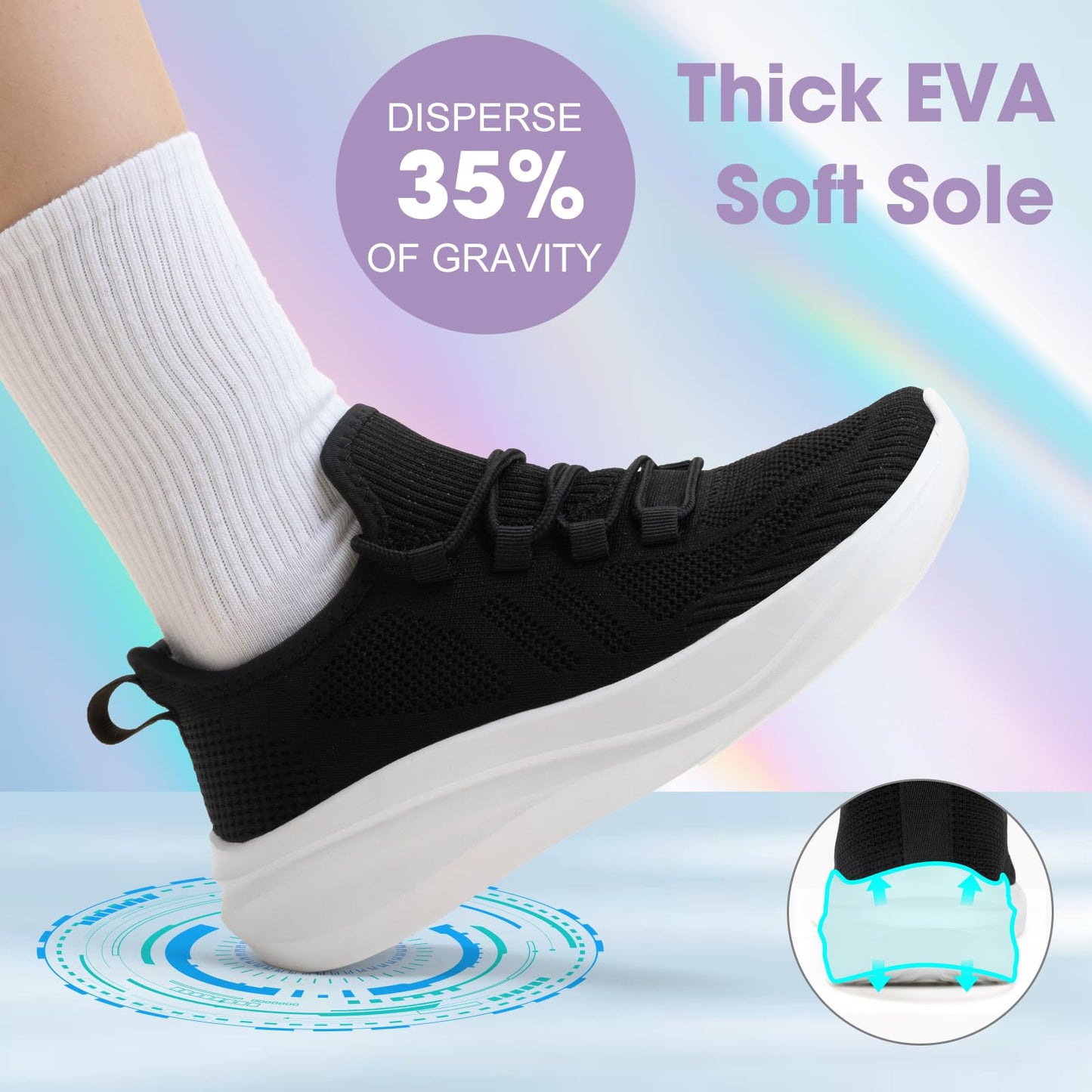 ZOVE Wide Toe Box Shoes Women Extra Wide Width Tennis Sneakers
