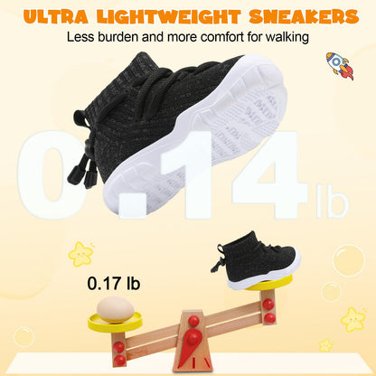 Toddler Shoes High Top Sneakers for Boys Girls Barefoot Wide Walking Tennis Shoes