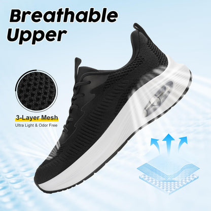 Wide Toe Box Shoes Women Air Cushion Road Running Shoes Extra Wide Width Sneakers