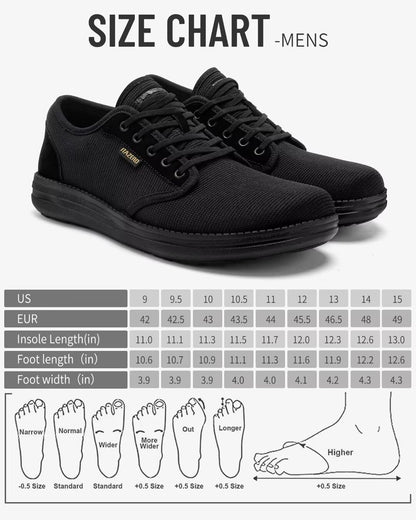Men Wide Width Slip On Shoes Loafer with Arch Support Insoles Men Casual Shoes