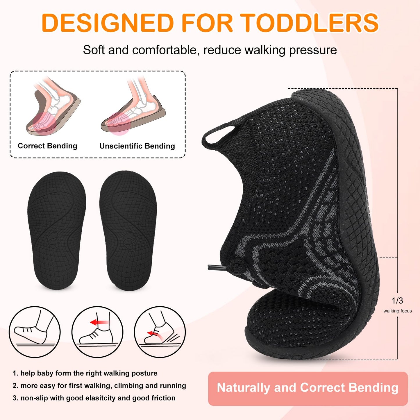 Toddler Barefoot Boys Girls Tennis Shoes
