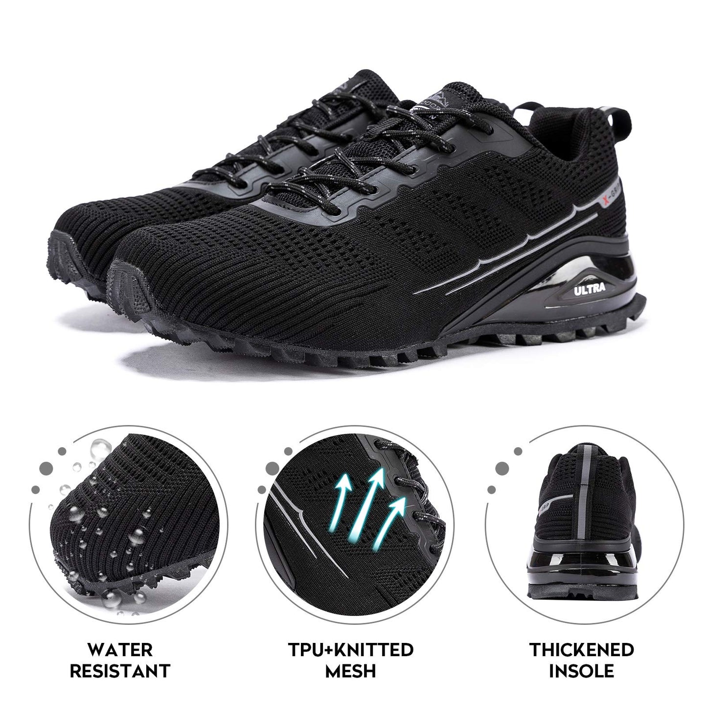 Men's Trail Running Shoes Fashion Walking Hiking Sneakers for Men Tennis