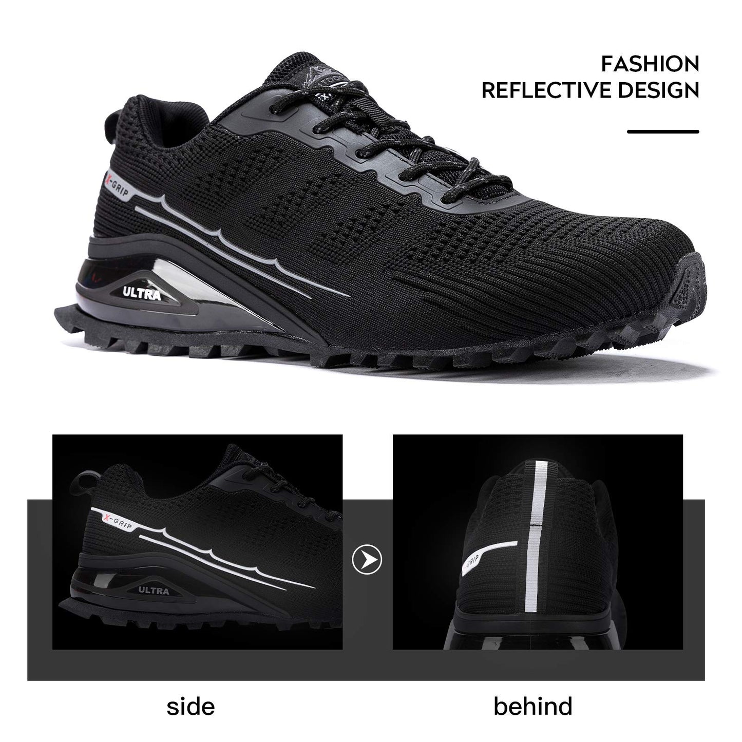 Men's Trail Running Shoes Fashion Walking Hiking Sneakers for Men Tennis