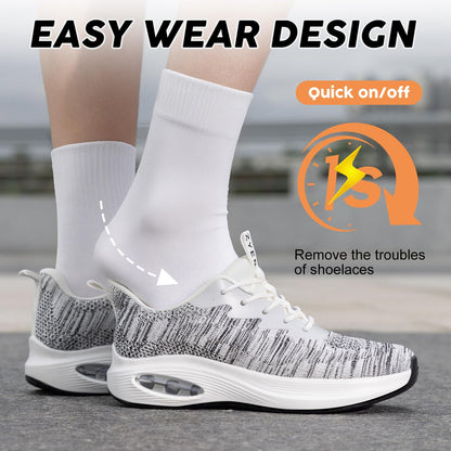 Wide Toe Box Shoes Women Air Cushion Road Running Shoes Extra Wide Width Sneakers