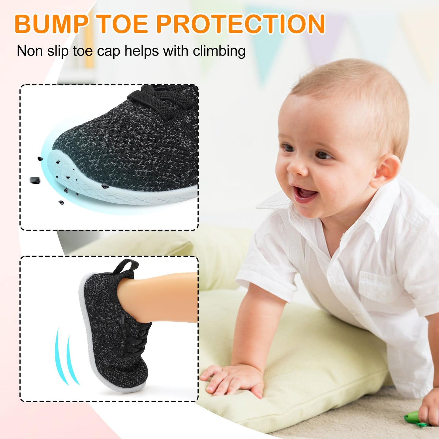 Toddler Barefoot Boys Girls Tennis Shoes