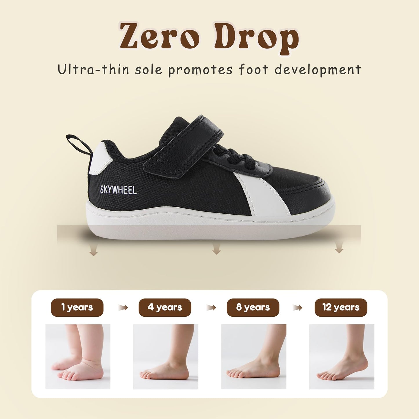Toddler Wide Toe Box Barefoot Shoes Boys Sneakers