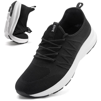 Wide Toe Box Shoes for Men Extra Wide Width Sneakers Non-Slip Ultra Light Wide Tennis Running Shoes