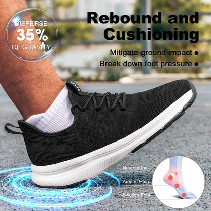 Wide Toe Box Shoes for Men Extra Wide Width Sneakers Non-Slip Ultra Light Wide Tennis Running Shoes