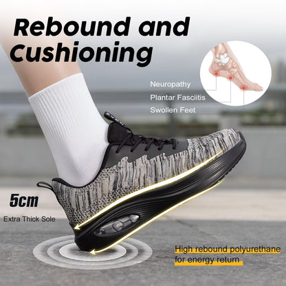 Wide Toe Box Shoes Women Air Cushion Road Running Shoes Extra Wide Width Sneakers