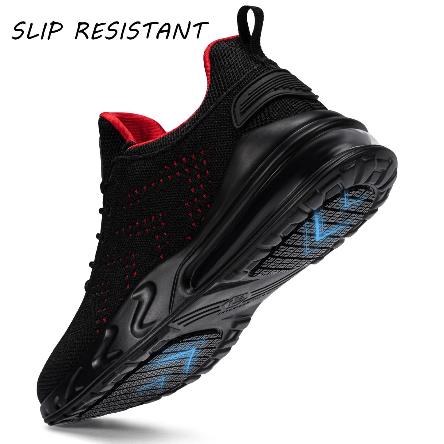 Mens Non Slip Work Shoes Slip On Water Resistant Walking Sneakers