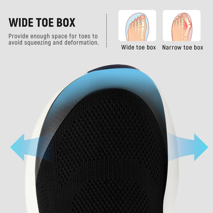 Wide Toe Box Walking Shoes Slip On Breathable Sneakers for Women